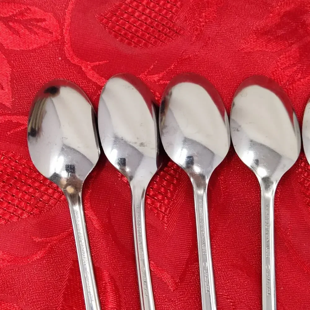 6+1X LH Tsp Friendship Oneida Wm Rogers Stainless Long Handle Tea Malt Spoons